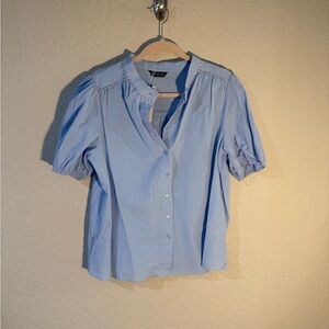 Elegant Sky Blue Women's Blouse